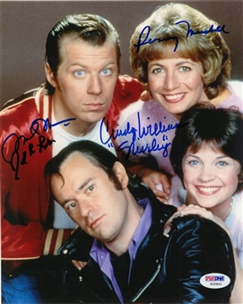 Laverne & Shirley Cast Signed 8x10 Photo With 4 Signatures Including Penny Marshall & Cindy Williams (PSA/DNA)